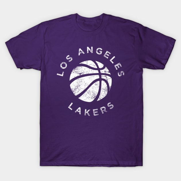 Los Angeles Lakers - Vintage Gym Shirt T-Shirt by StodSquad